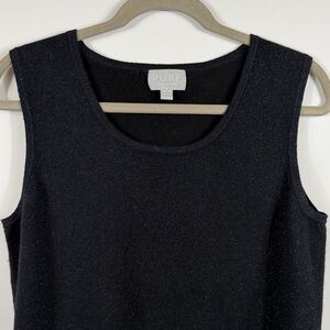 Cashmere Sparkle Sleeveless Top. size 12. 88% Cashmere, 12% metallic‎ fiber